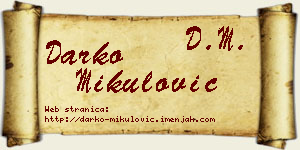 Darko Mikulović vizit kartica